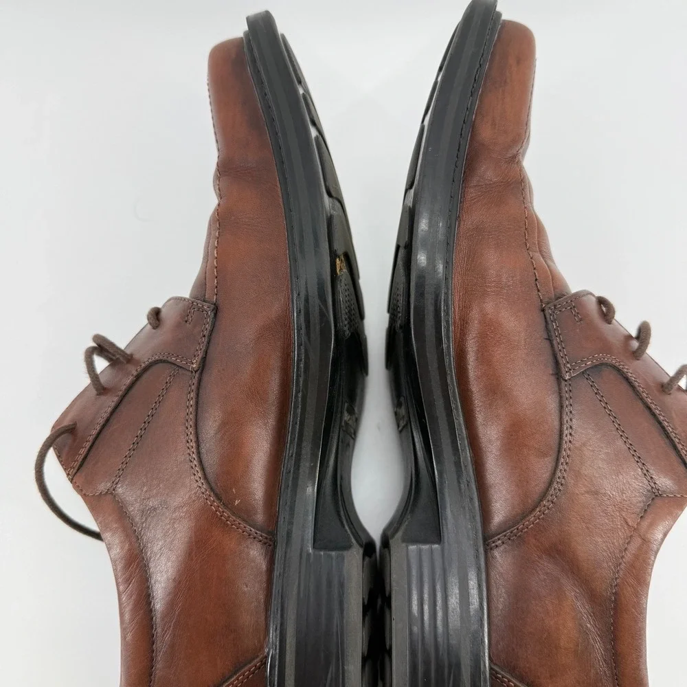 Bostonian Leather Square Toe Lace Up Dress Shoes Mens Size 10.5 M Brown